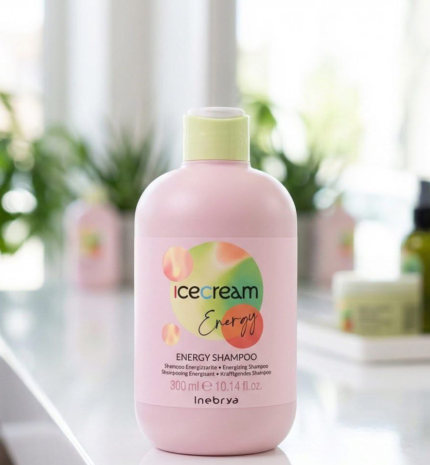 Inebrya Ice Cream Energy Shampoo 300ml - Shampooing idéal pour les cheveux faibles et fins – Image 3