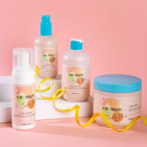 Pack Routine Complète Inebrya Ice Cream Curly Plus : Pour Cheveux Bouclés et Ondulés
