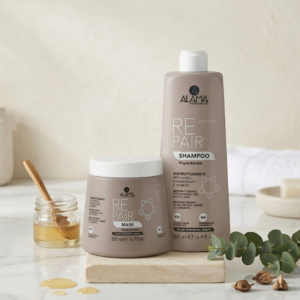 Pack Alama Professional Repair : Duo Reconstruction Intense à la Kératine (Shampooing 500ml + Masque 500ml)