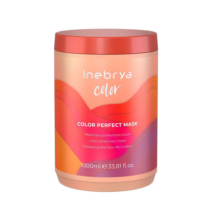 Inebrya Ice Cream Color Perfect Mask 1000ml - ماسك العناية المكثفة بالحجم الاحترافي - الصورة 2