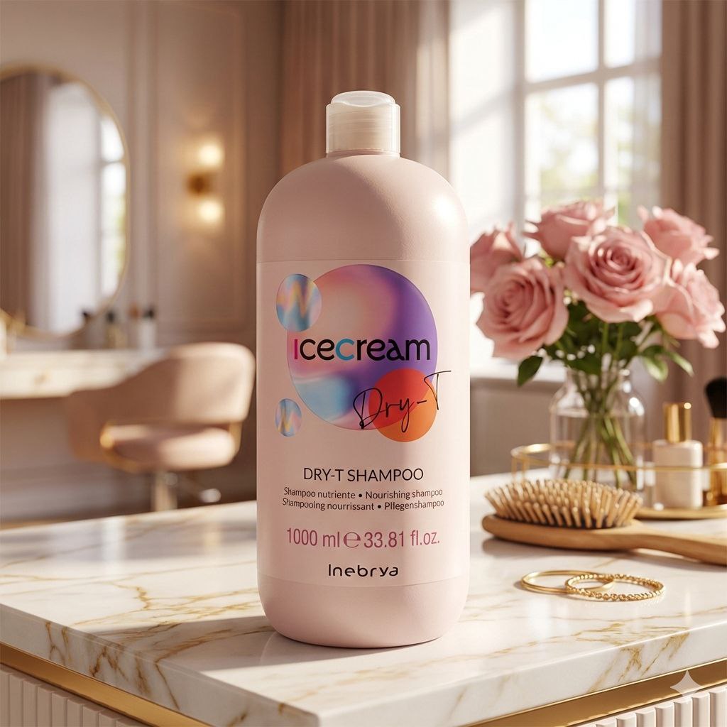 Inebrya Ice Cream Dry-T Shampoo 1000ml - Le shampooing ultra-hydratant format professionnel