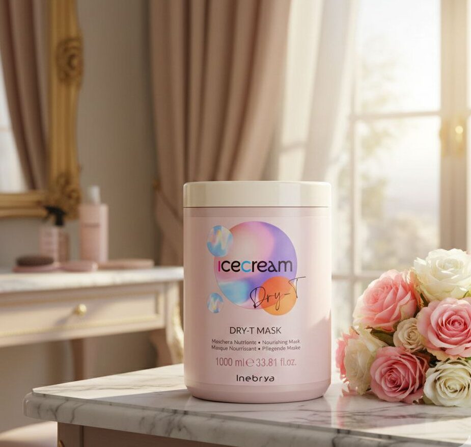 Inebrya Ice Cream Dry-T Mask 1000ml - Le masque ultra-nourrissant format professionnel